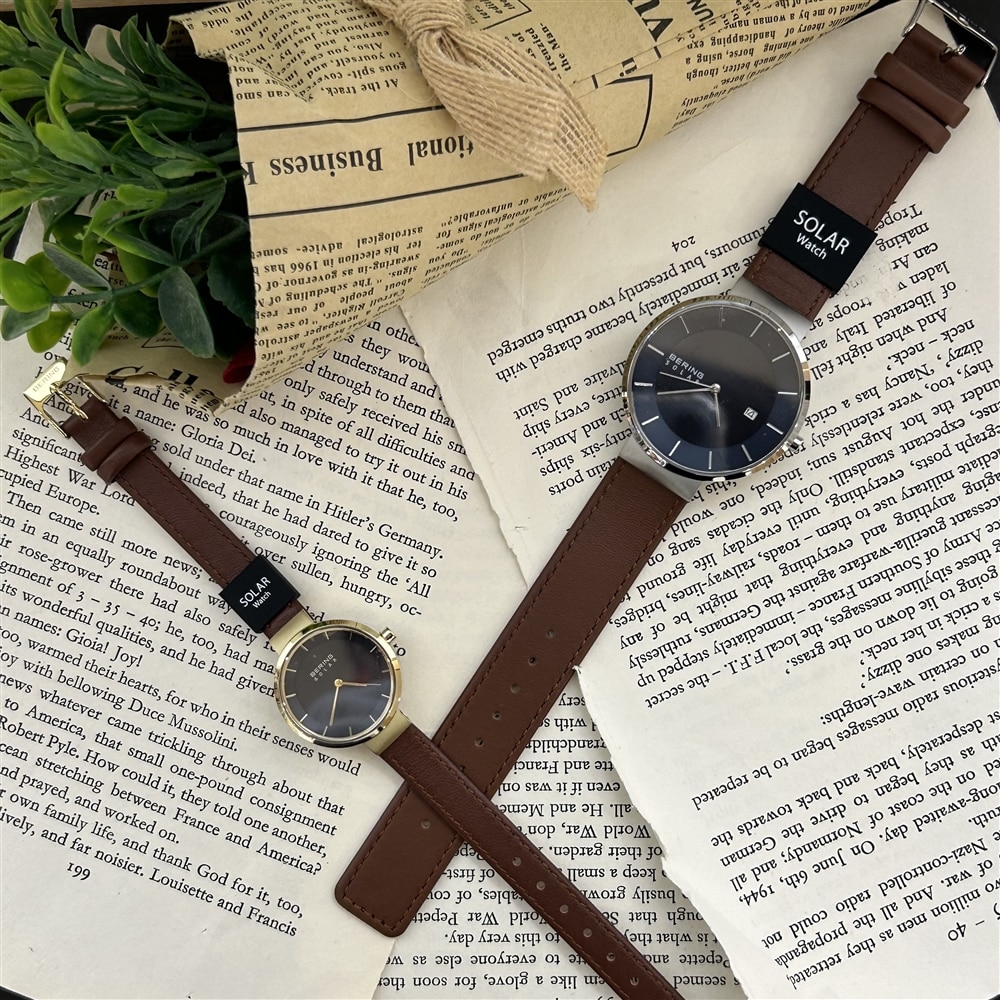 【BERING】ネイビーブルーの文字盤とブラウンのレザーでどんな場面でも身につけやすい腕時計のご紹介 〈junks ルクア大阪店 梅田〉
