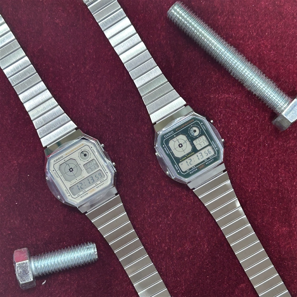 【CASIO】人気モデルの新色登場‼️ベージュとグリーンでクラシックな文字盤の腕時計のご紹介〈junks ルクア大阪店・梅田〉