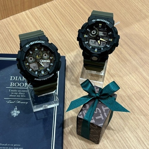 【オリーブグリーン&イエロー】G-SHOCK*腕元に抜け感をプラスして爽やかに!