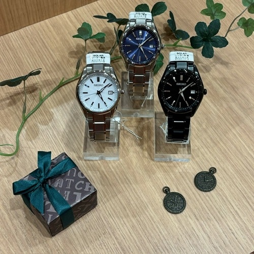 【メンズ/ビジネスにオススメ】高級感漂うスタイリッシュな電波ソーラー*SEIKO