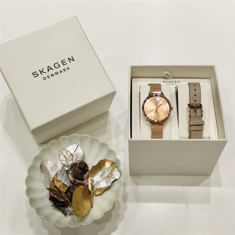 【エキスポ店】TiCTAC別注 「SKAGEN」ANITA LILLE 付け替えベルトセット