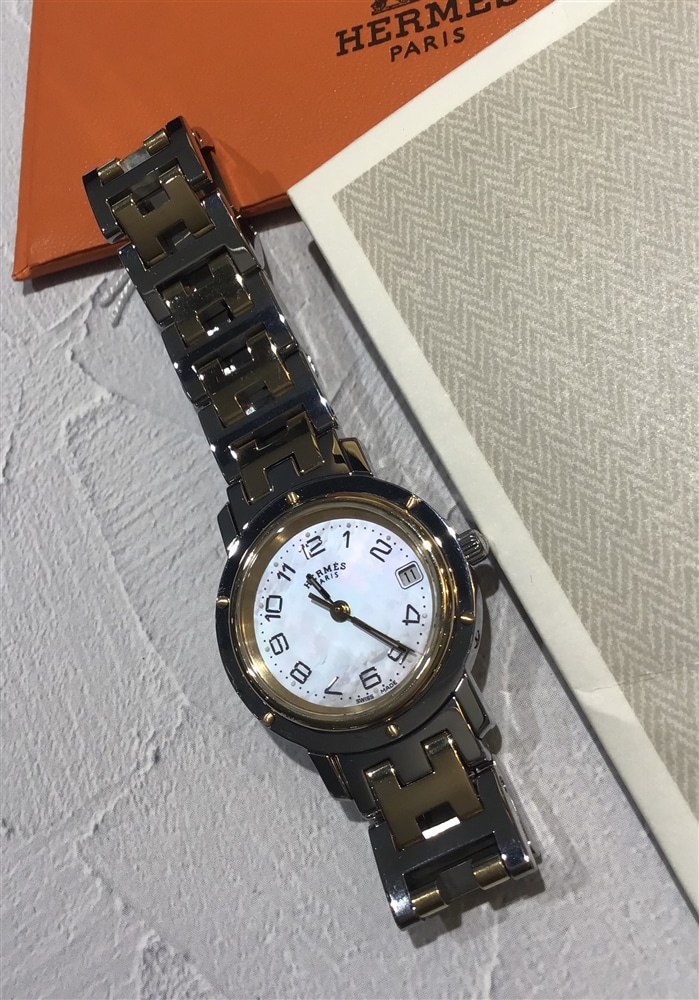 【VINTAGE】白蝶貝が華やかなHERMESのクリッパーナクレをご紹介致します!【グランフロント大阪(梅田)】