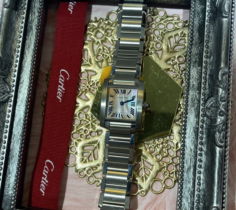 【VINTAGE】CARTIER のシェル文字盤が美しいタンクフランセーズSMをご紹介いたします♪【グランフロント大阪（梅田）】