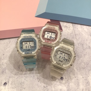 【BABY-G】キラキラグリッターが可愛い!スケルトンベルトが涼しげな新作登場!