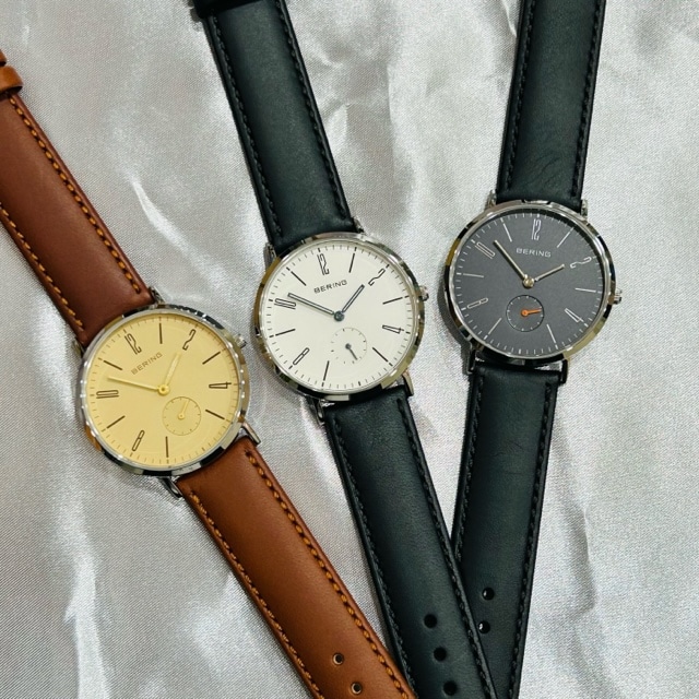 【BERING】見やすい!シンプルレザーウォッチ!