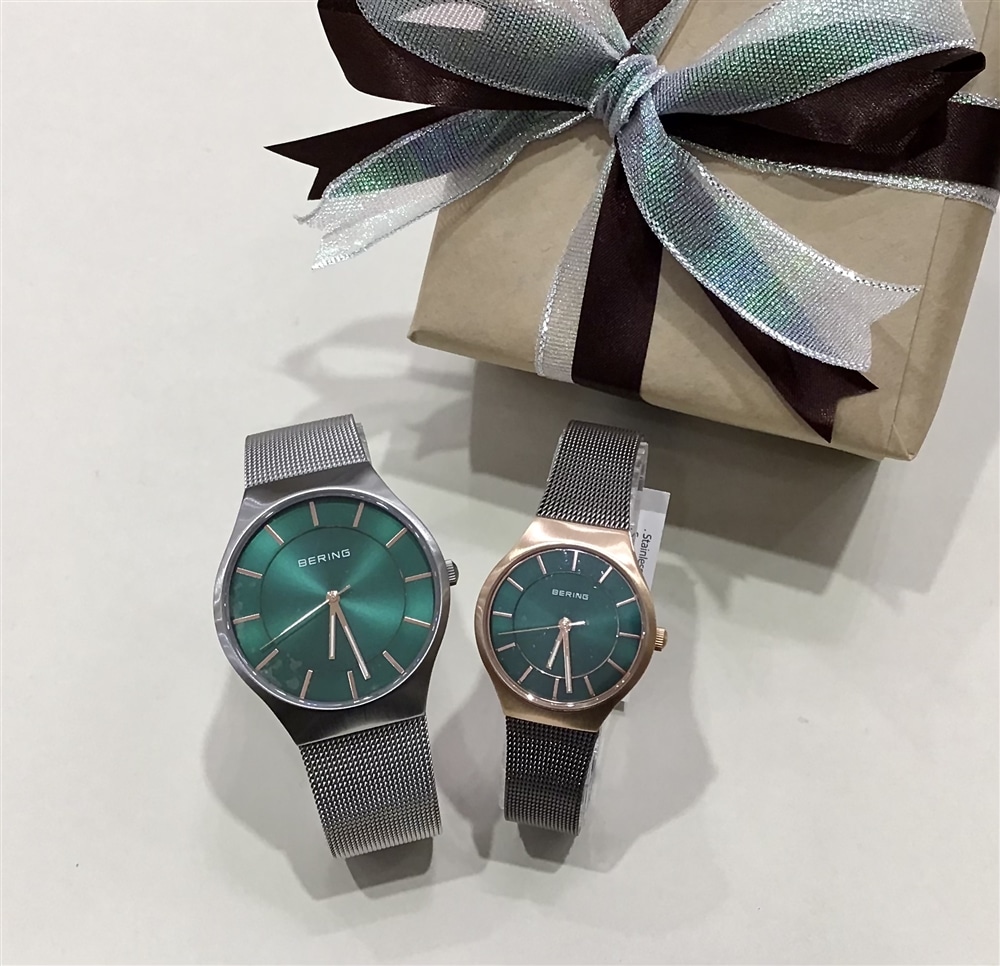 【BERING】グリーンカラーが映えるペアウォッチ!