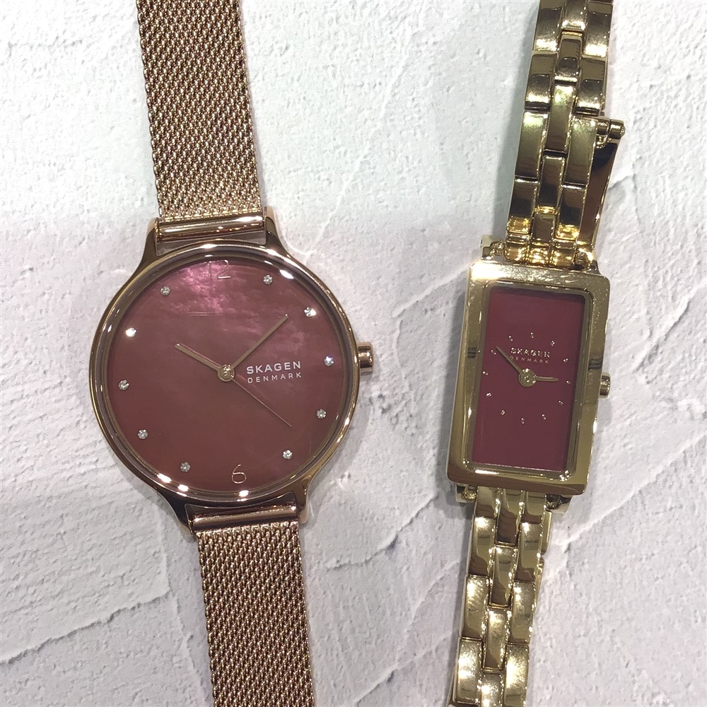 SKAGEN 2024年 ホリデーコレクション クランベリーレッドシリーズ