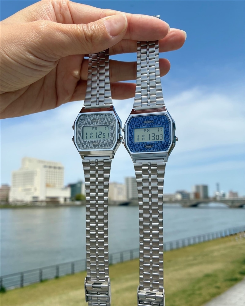 日本の伝統模様『青海波』をあしらったCASIO新作入荷|A159WEVJ-2JR・A159WEVJ-7JR