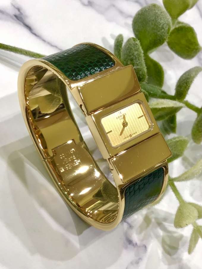 【HERMES vintages】 バングルウォッチ ''ロケ''