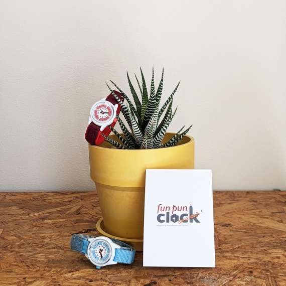 【fun pun clock to wear!】早く!と急かすのは逆効果。子供が時間管理したくなる「時メモ」プレゼント!